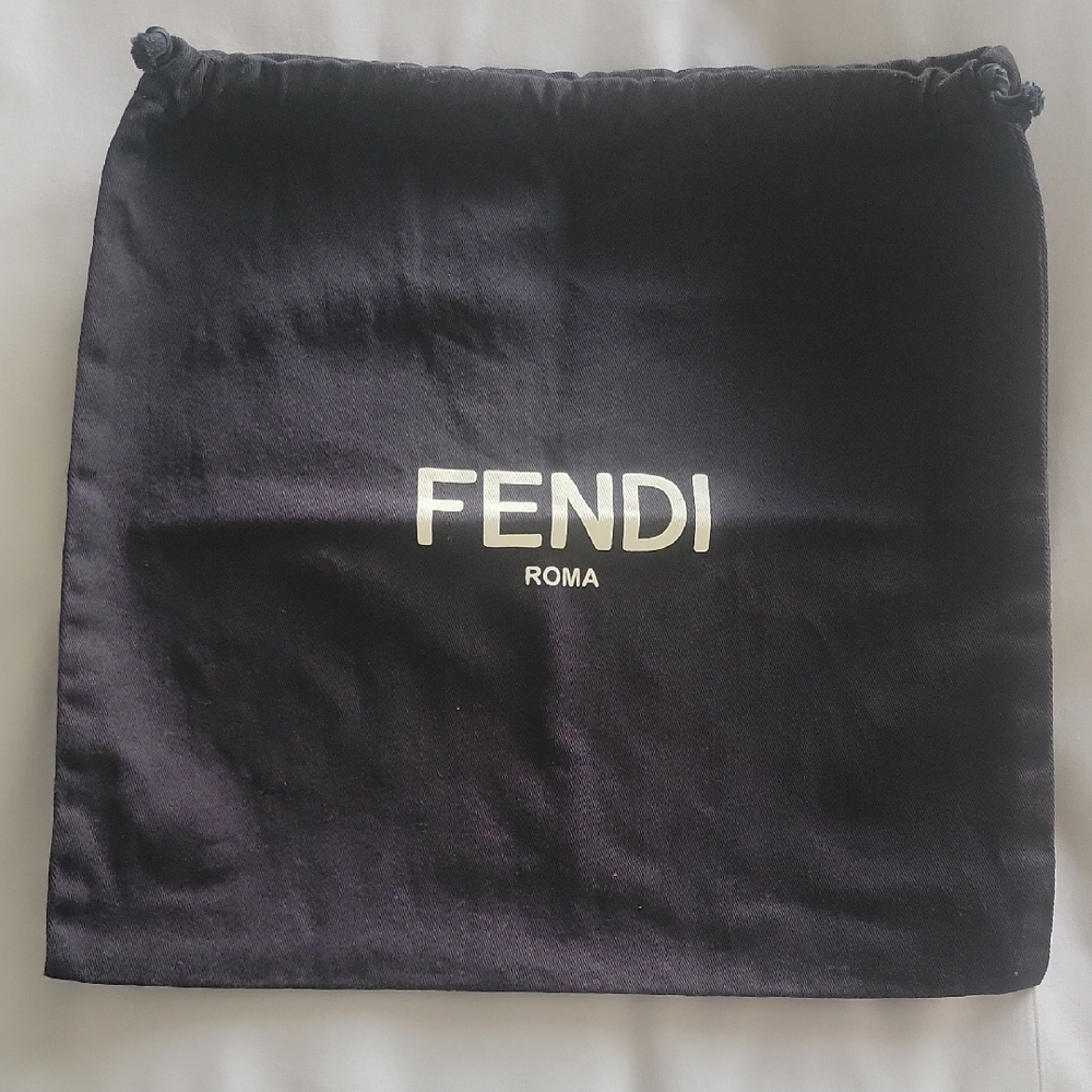 Fendi Black and White Logo Dust Bag